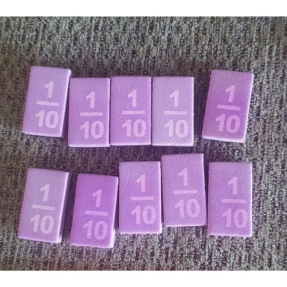 Foam fraction tiles MAC015 Teaching Resource Homeschool Math Manipulatives - Picture 4 of 10